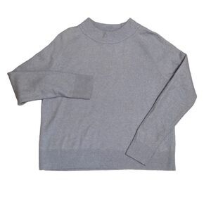 Athleta Merino Extra Fine Wool Sweater Light Blue Gray Pullover Women’s Small